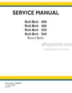 Photo 4 - New Holland 450 460 550 560 Roll-Belt Service Manual Round Baler 84544596