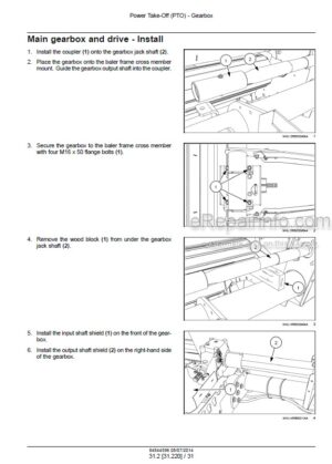 Photo 12 - New Holland 450 460 550 560 Roll-Belt Service Manual Round Baler 84544596