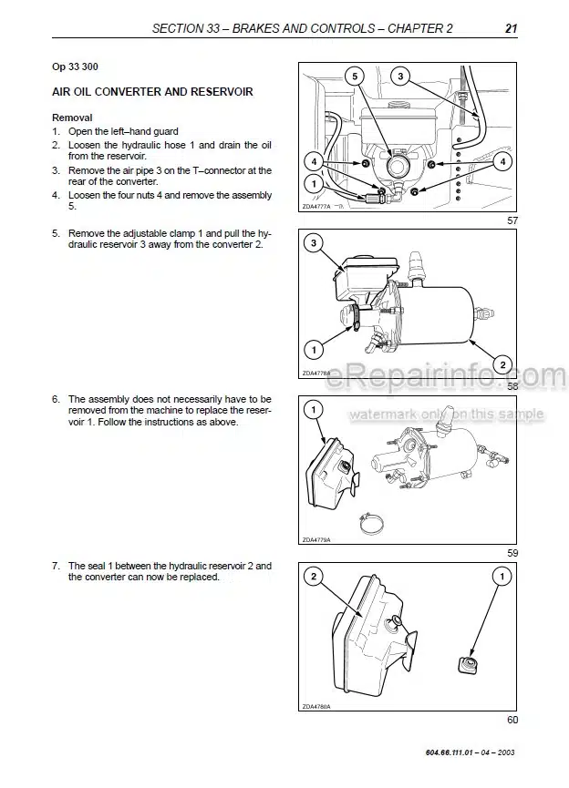 Photo 1 - New Holland 548 Repair Manual Supplement Baler Wrapper Combi 6046611101