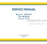 Photo 4 - New Holland 54D CVT Boomer Tier 4B Final Service Manual Compact Tractor 48017704