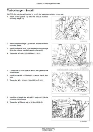 Photo 4 - New Holland 54D CVT Boomer Tier 4B Final Service Manual Compact Tractor 48017704