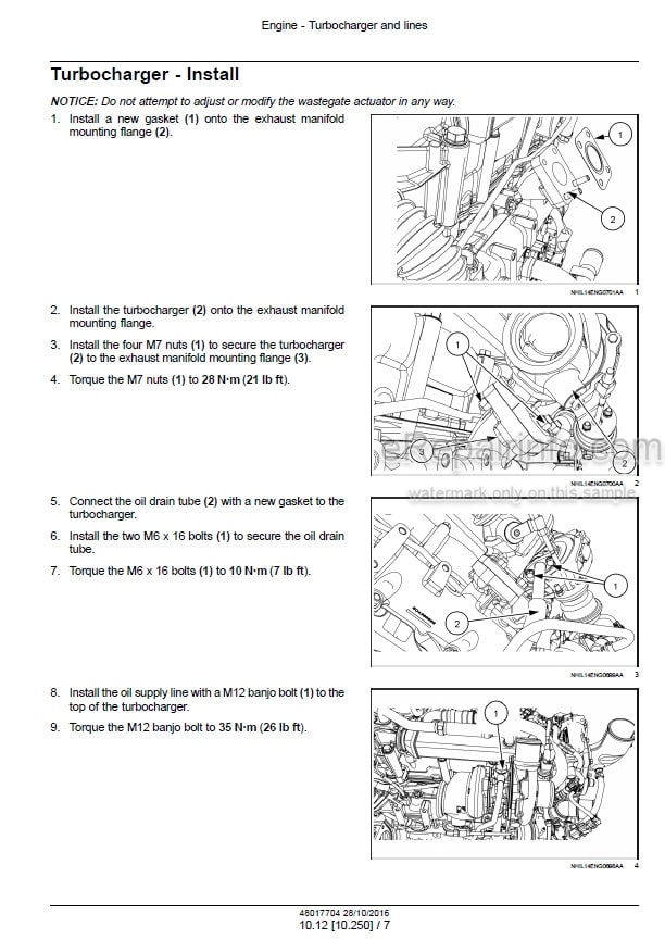 Photo 1 - New Holland 54D CVT Boomer Tier 4B Final Service Manual Compact Tractor 48017704