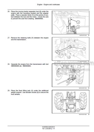 Photo 2 - New Holland 55 65 75 Workmaster Service Manual Tractor 51489998 51625050