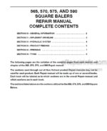 Photo 4 - New Holland 565 570 575 580 Repair Manual Square Baler 86641879