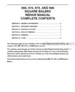 Photo 4 - New Holland 565 570 575 580 Repair Manual Square Baler 86641879