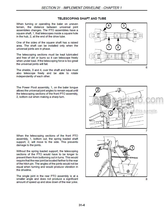 Photo 1 - New Holland 565 570 575 580 Repair Manual Square Baler 86641879