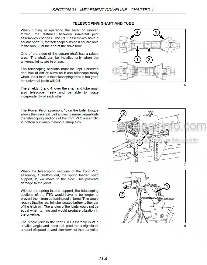 Photo 1 - New Holland 565 570 575 580 Repair Manual Square Baler 86641879