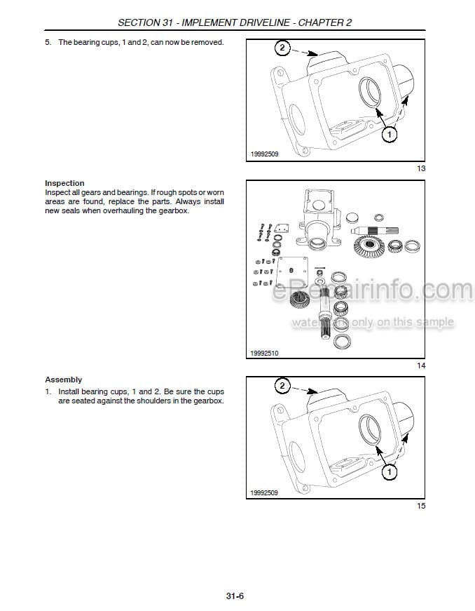 Photo 1 - New Holland 638 648 658 678 688 Repair Manual Round Baler 87012726