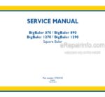 Photo 4 - New Holland 870 890 1270 1290 BigBaler Service Manual Square Baler 47969443