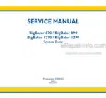 Photo 4 - New Holland 870 890 1270 1290 BigBaler Service Manual Square Baler 47969443