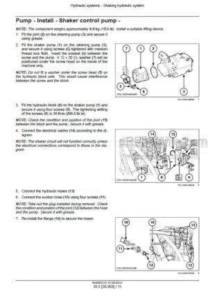 Photo 8 - New Holland Discbine 313 316 Service Manual Disc Mower Conditioner 48049004