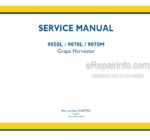 Photo 4 - New Holland 9050L 9070L 9070M Service Manual Grape Harvester 51697921