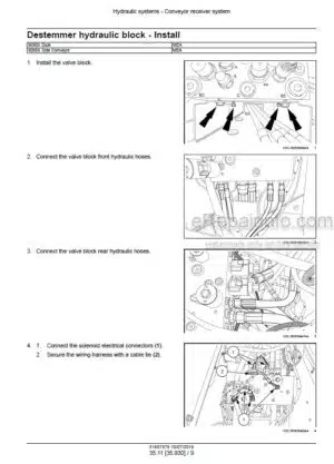 Photo 2 - New Holland 9090X Extra High Capacity Tier 4B Service Manual Grape Harvester 51657879