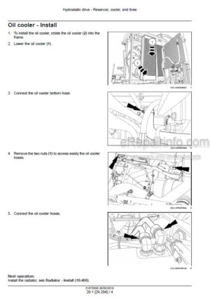 Photo 3 - New Holland 9090X Olive 9090X Side Conveyor Tier 3 Service Manual Grape Harvester 51672696