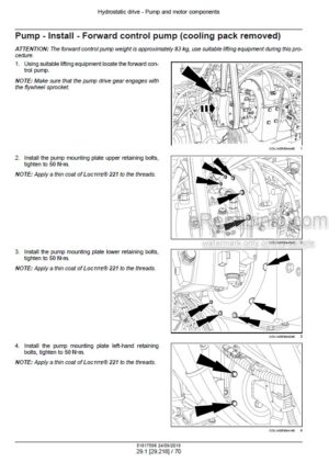 Photo 3 - New Holland 9090X Tier 4B Service Manual Grape Harvester 51617596