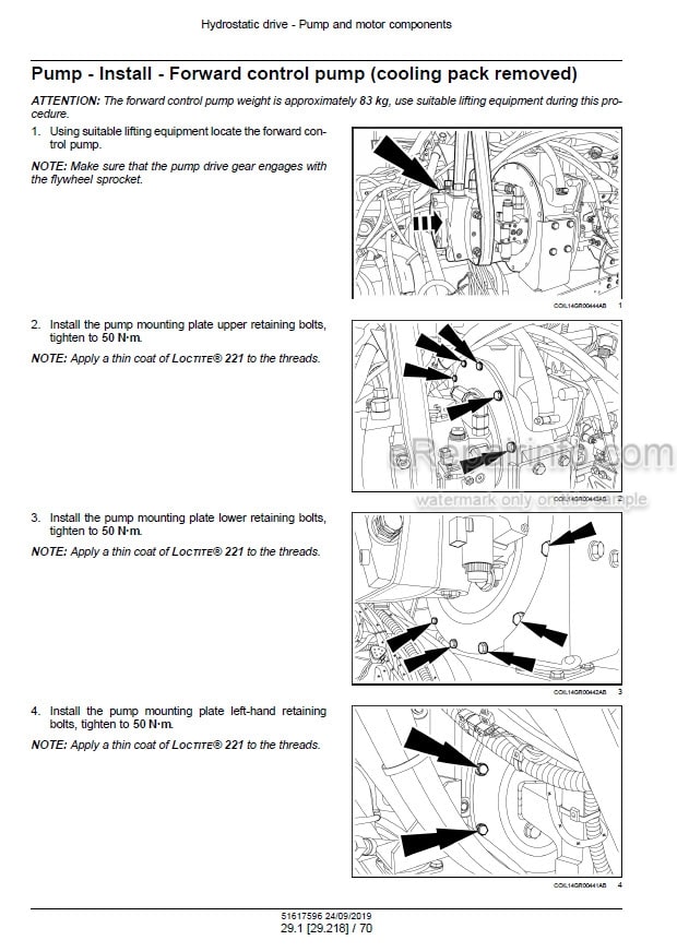 Photo 1 - New Holland 9090X Tier 4B Service Manual Grape Harvester 51617596