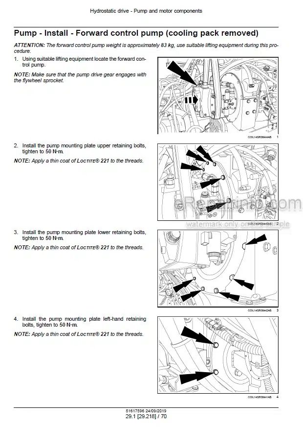 Photo 1 - New Holland 9090X Tier 4B Service Manual Grape Harvester 51617596