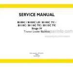 Photo 3 - New Holland B100C B100CLR B100CTC B110C B110CTC B115CTC Stage IV Service Manual Tractor Loader Backhoe 48126557