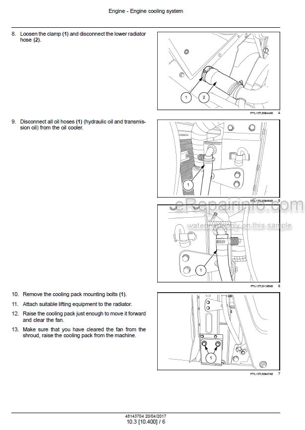 Photo 1 - New Holland B80B Service Manual Backhoe Loader 48143704