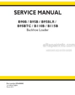 Photo 4 - New Holland B90B B95B B95BLR B95BTC B110B B115B Service Manual Backhoe Loader