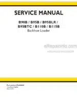 Photo 4 - New Holland B90B B95B B95BLR B95BTC B110B B115B Service Manual Backhoe Loader