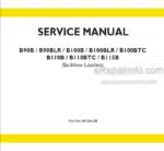 Photo 4 - New Holland B90B B90BLR B100B B100BLR B100BTC B110B B110BTC B115B Service Manual Backhoe Loader 84428663B