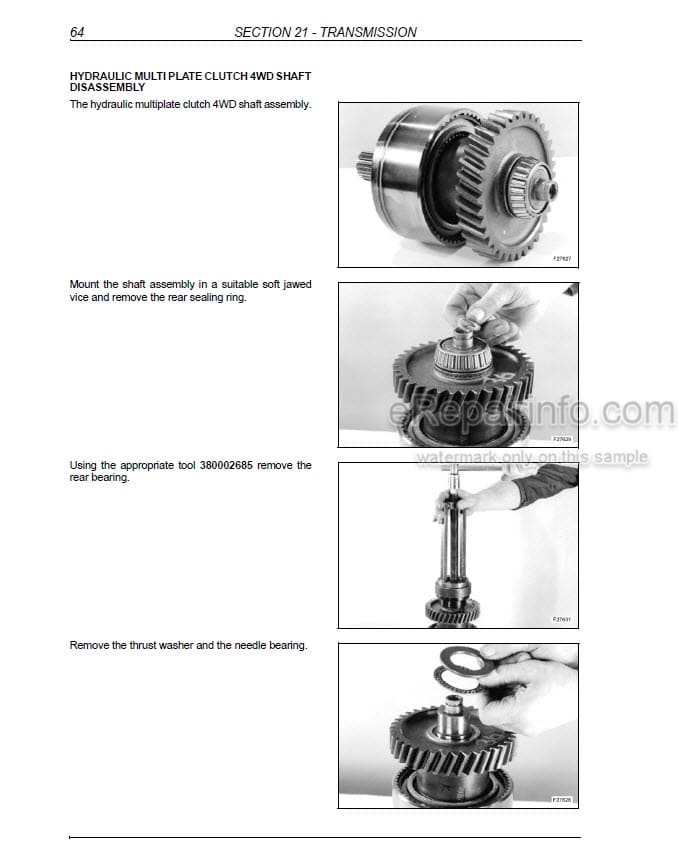 Photo 1 - New Holland B90B B95B B95BLR B95BTC B110B B115B Tier 3 Repair Manual Backhoe Loader 87643850B