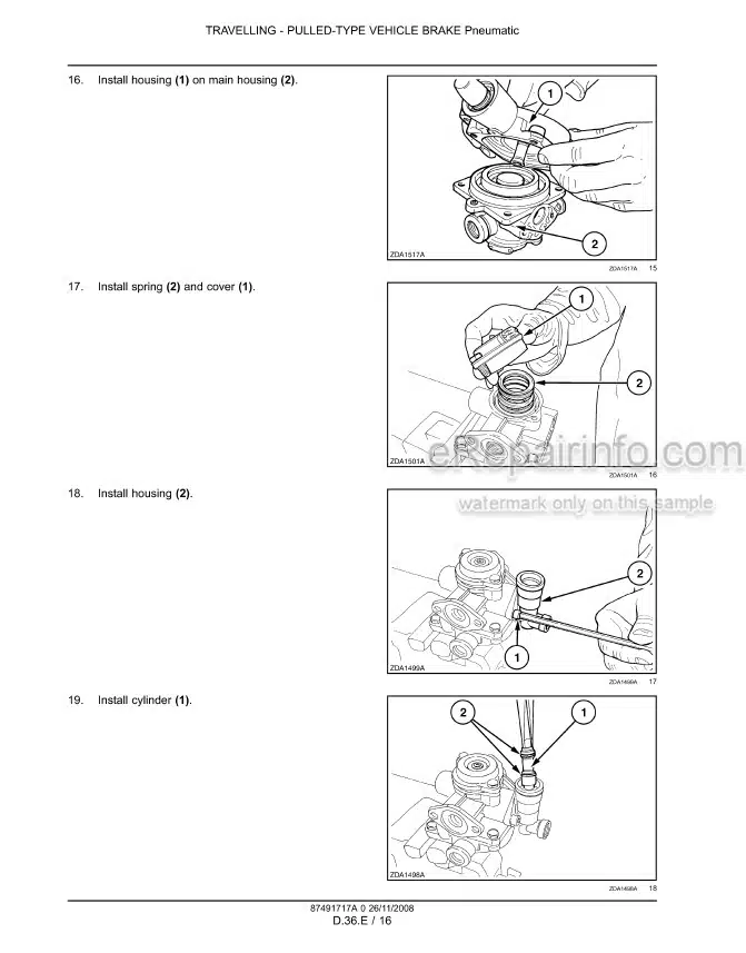 Photo 1 - New Holland BB9050 BB9060 BB9070 Service Manual Square Baler 87491717