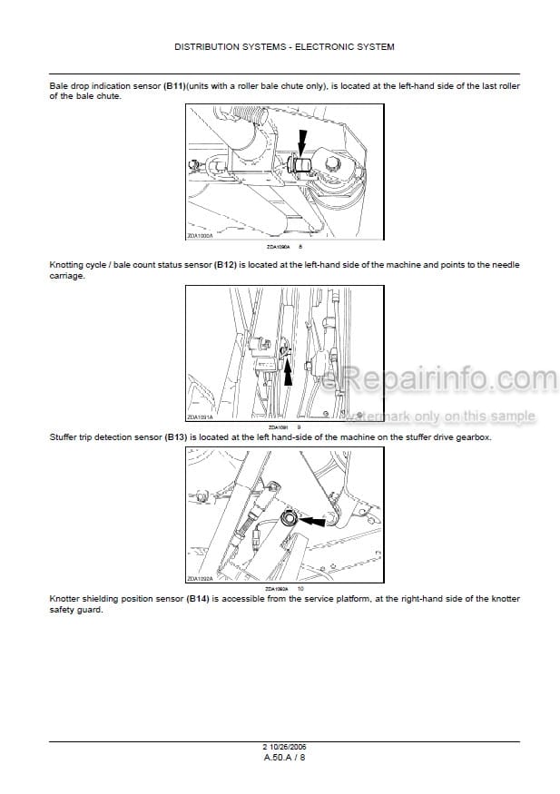 Photo 1 - New Holland BB930A BB940A BB950A BB960A Repair Manual Big Baler 87585143
