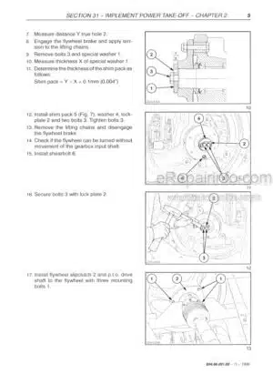 Photo 2 - New Holland BB940S BB940P BB940R BB960S BB960R Repair Manual Big Baler 6046609100