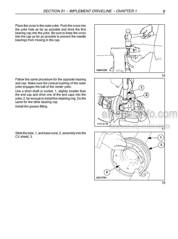 Photo 1 - New Holland BE740A BR750A Service Manual Round Baler 6046624100