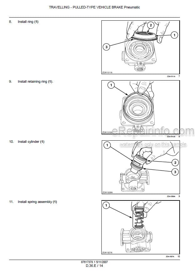 Photo 1 - New Holland BR560 Combi Repair Manual Baler 87617378