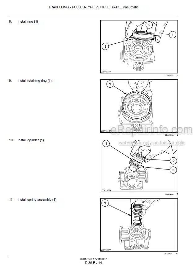 Photo 1 - New Holland BR560 Combi Repair Manual Baler 87617378