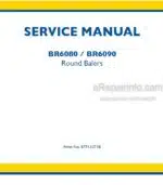 Photo 4 - New Holland BR6080 BR6090 Service Manual Round Baler 87711071B