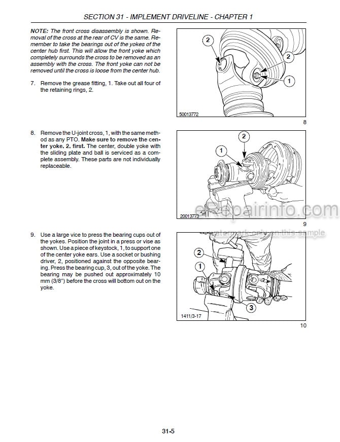 Photo 1 - New Holland BR7050 Repair Manual Round Baler 87728696