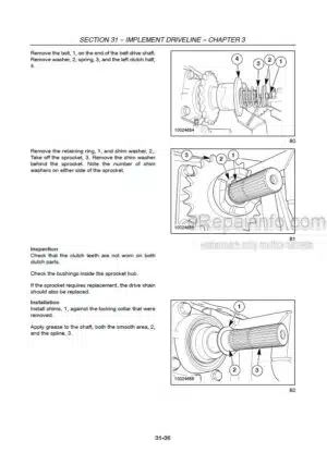 Photo 12 - New Holland BR740 BR750 Service Manual Round Baler 6046623100