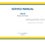 Photo 4 - New Holland CR5.85 Service Manual Rotary Combine 48040954