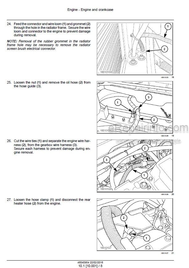 Photo 1 - New Holland CR5.85 Service Manual Rotary Combine 48040954
