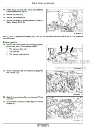 Photo 5 - New Holland CR7.80 CR7.90 CR8.80 CR8.90 CR9.80 CR9.90 CR10.90 Tier 4 Stage IV Tier 2 Revalation Service Manual Combine 51602540