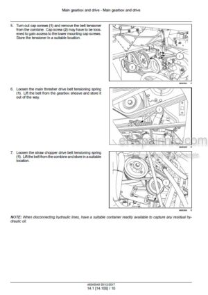 Photo 4 - New Holland CR7.90 CR8.90 Service Manual Rotary Combine 48040948