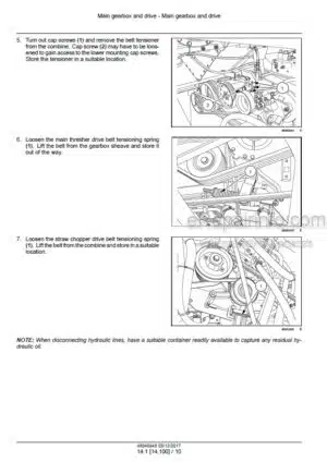 Photo 2 - New Holland CR7.90 CR8.90 Service Manual Rotary Combine 48040948