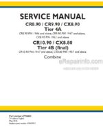 Photo 4 - New Holland CR8.90 CR9.90 CX8.90 CR10.90 CX8.80 Tier 4A 4B Final Service Manual Combine 47956065