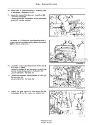 Photo 1 - New Holland CR8.90 CR9.90 CX8.90 CR10.90 CX8.80 Tier 4A 4B Final Service Manual Combine 47956065