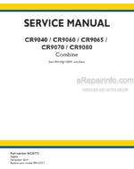 Photo 4 - New Holland CR9040 CR9060 CR9065 CR9070 CR9080 Service Manual Combine 84235773