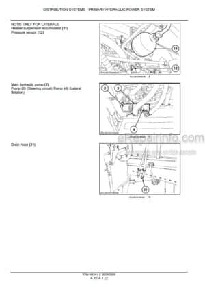 Photo 5 - New Holland CS6050 - CS6090 CSX7060 CSX7080 CL6060 CS6060 Hillside Laterale CSX7060 CSX7080 Laterale Repair Manual Combine 87541663A1