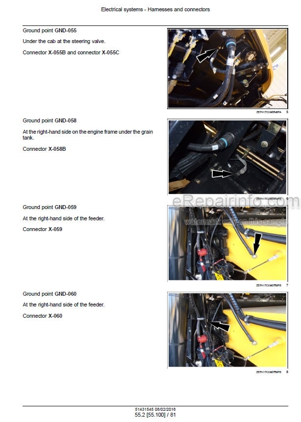 Photo 1 - New Holland CX5.80 CX5.90 CX5.90 Laterale CX5.90 Hillside CX6.80 CX6.90 CX6.90 Laterale Service Manual Combine 51431545