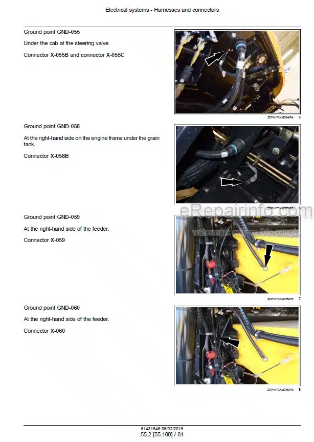 Photo 1 - New Holland CX5.80 CX5.90 CX5.90 Laterale CX5.90 Hillside CX6.80 CX6.90 CX6.90 Laterale Service Manual Combine 51431545