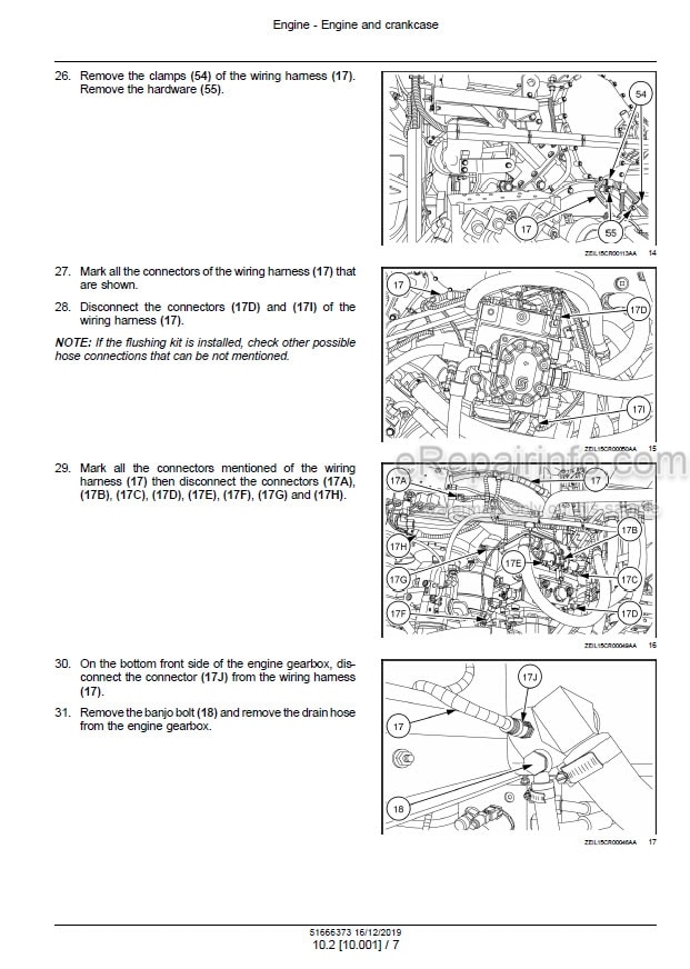 Photo 1 - New Holland CX7.80 CX7.90 CX8.70 CX8.80 CX8.90 Service Manual Combine 51666373
