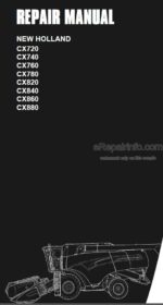 Photo 4 - New Holland CX720 CX740 CX760 CX780 CX820 CX840 CX860 CX880 Repair Manual Combine 6043400100