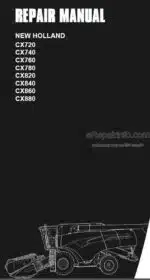 Photo 4 - New Holland CX720 CX740 CX760 CX780 CX820 CX840 CX860 CX880 Repair Manual Combine 6043400100
